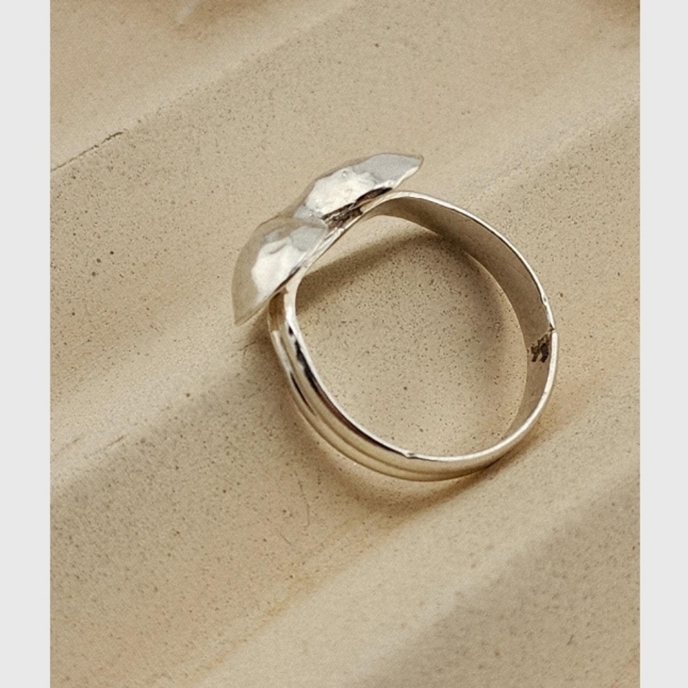 HEART HOLLOW RING HANDMADE IN STERLING SILVER METAL SIZE 9.5 - Picture 3 of 6